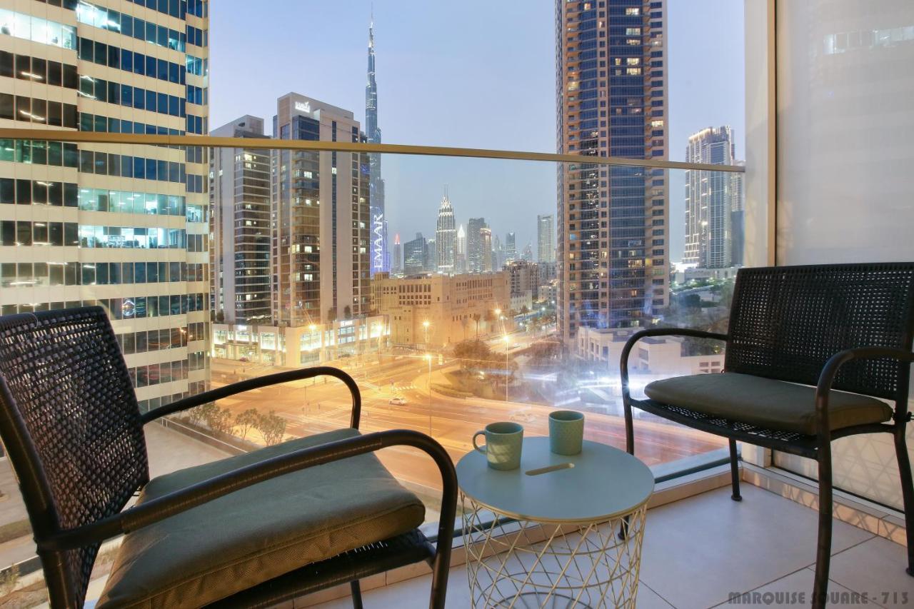 Luxury Studios With Burj Khalifa Or Canal View In Downtown - Marquise Square Tower دبي المظهر الخارجي الصورة
